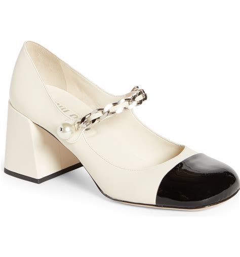 miu miu silver mary janes|Miu Miu Mary Jane Cap Toe Pump (Women) .